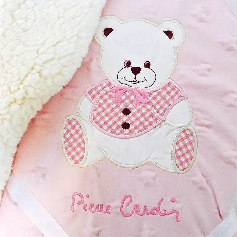 Κουβέρτα Fleece/Sherpa Αγκαλιας 80X110 Pierre Cardin Teddy Ροζ
