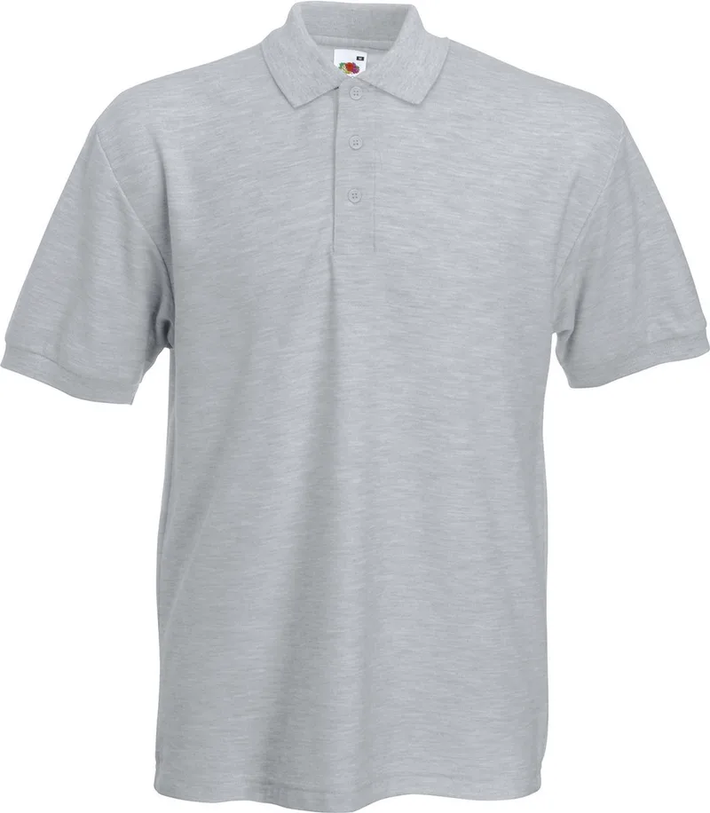 Heavyweight Polo Fruit of the Loom 63-204-0 Heather Grey