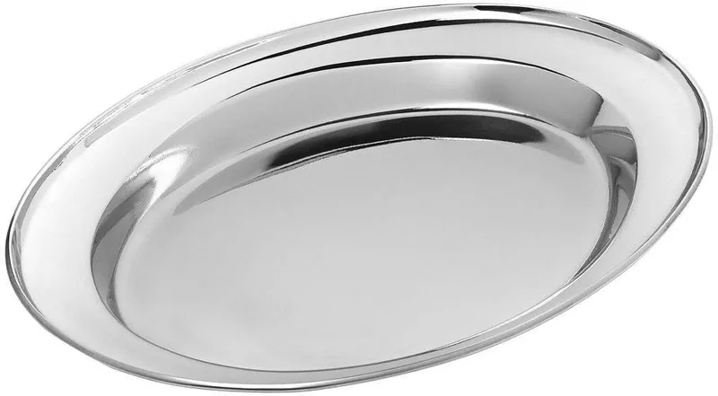 ΠΙΑΤΕΛΑ ΣΕΡΒΙΡΙΣΜΑΤΟΣ ESTIA INOX ΒΑΘΙΑ ΟΒΑΛ (30CMX22CM)