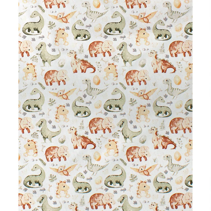 Σεντόνι Λίκνου 80x110 Dimcol Dinosaur 515 Μπεζ 80x110
