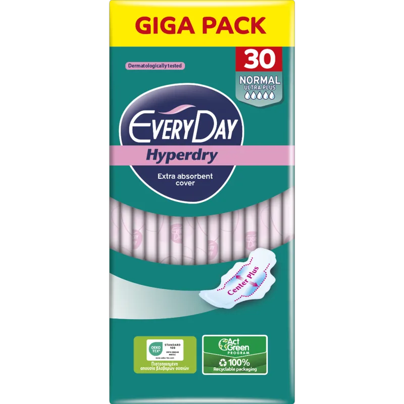 Σερβιέτες EveryDay Hyperdry NORMAL Ultra Plus Center Plus 30τμχ