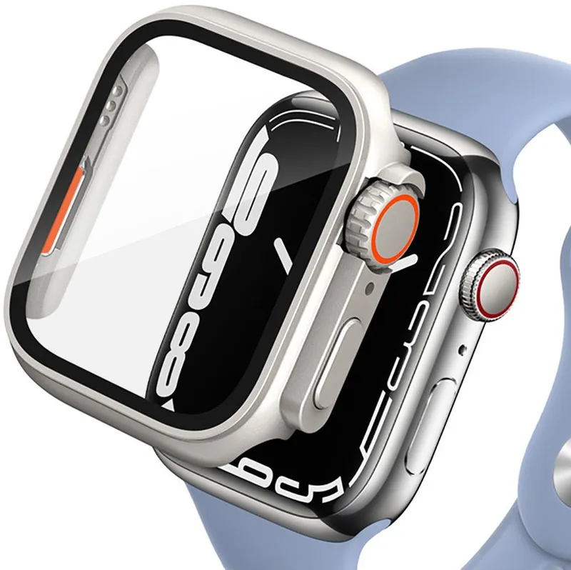 Tech-Protect Defence360 - Θήκη με Tempered Glass Apple Watch SE/6/5/4 (44mm) - Titanium / Πορτοκαλί (9490713934807)