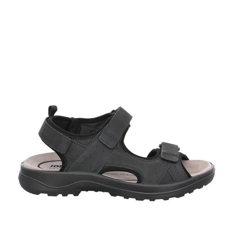 Jomos 50860112000 Ανατομικό Δερμάτινο Comfort Πέδιλο Μαύρο