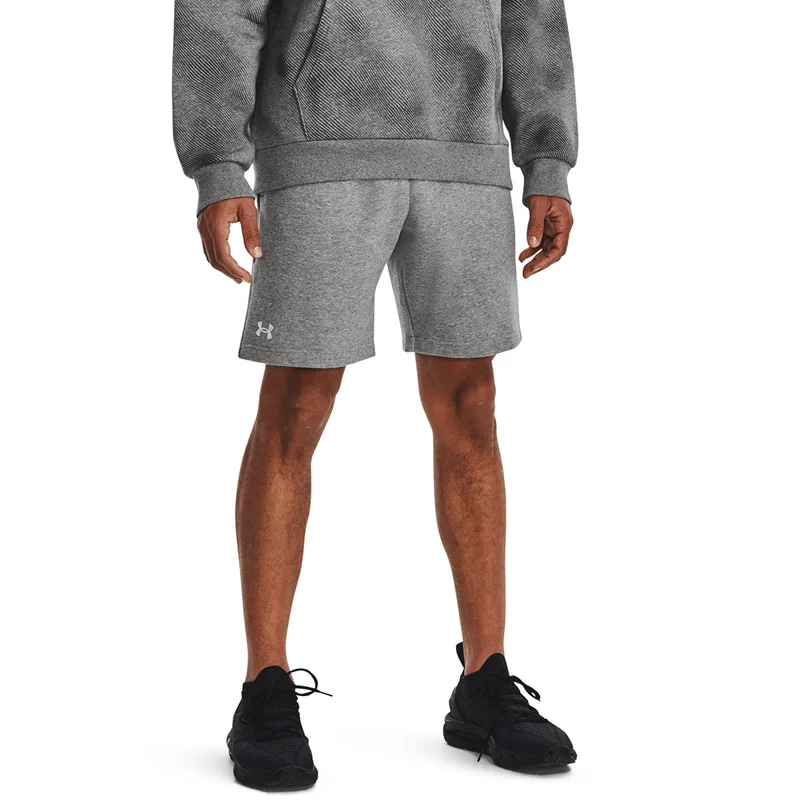 Σορτς Under Armour Rival Fleece Shorts Castlerock Light Heather/ White M