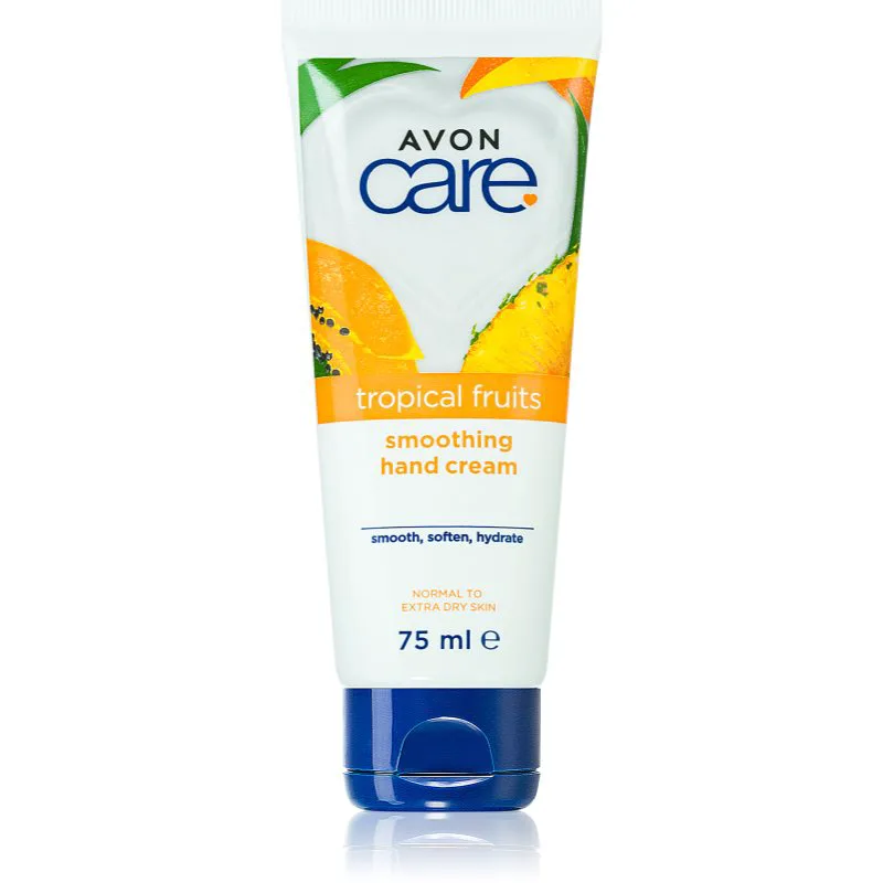 Avon Care Tropical Fruits λειαντική κρέμα για τα χέρια 75 ml