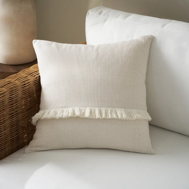 Διακοσμητική Μαξιλαροθήκη (50x50) Gofis Home Solenne Off White 533/05