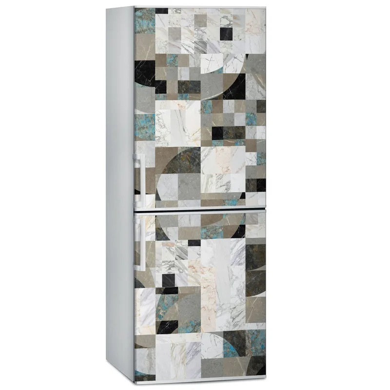 Αυτοκόλλητο ψυγείου MARBLE TILES GEOMETRICAL