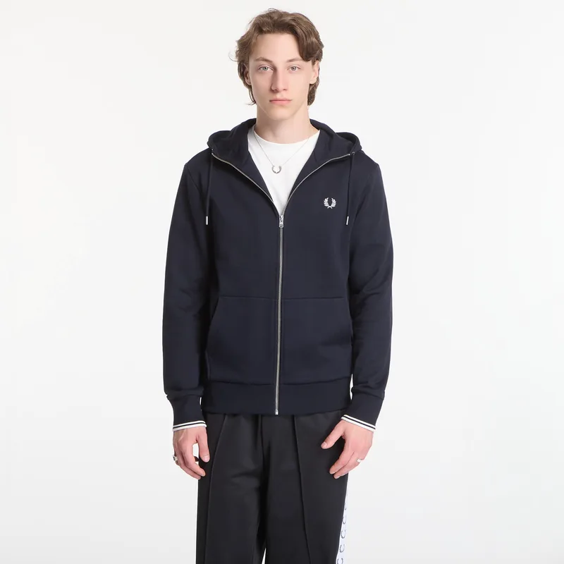 Φούτερ Fred Perry Hooded Zip Through Sweatshirt Black XL
