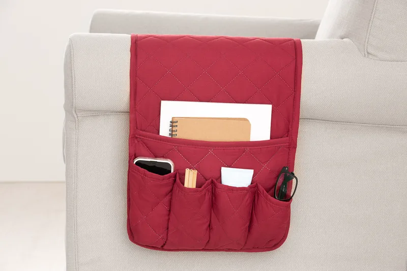 Κάλυμμα Θήκη Οργάνωσης Καναπέ 89x33 Quilt - C/5 Μπορντώ -10+ Χρώματα Διαθέσιμα-Καλύμματα Σαλονιού