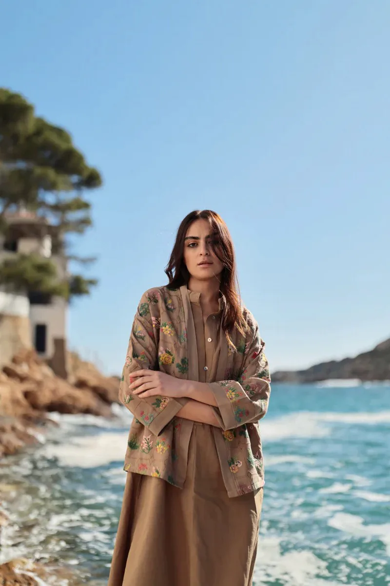 Luna Llena Γυναικείο Κιμονό Ραφινάτο με Κεντήματα Floral Regular Fit