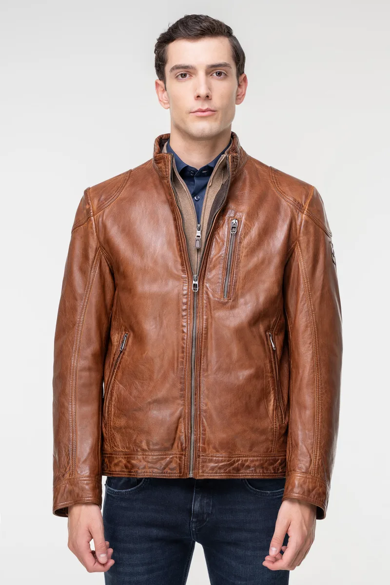 Milestone Δερμάτινο της σειράς Pepino - 431076 20025 24 Cognac
