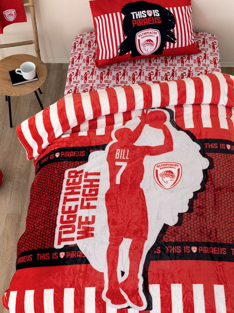 Κουβέρτα Fleece Μονή Palamaiki DG 160x220 OLYMPIACOS
