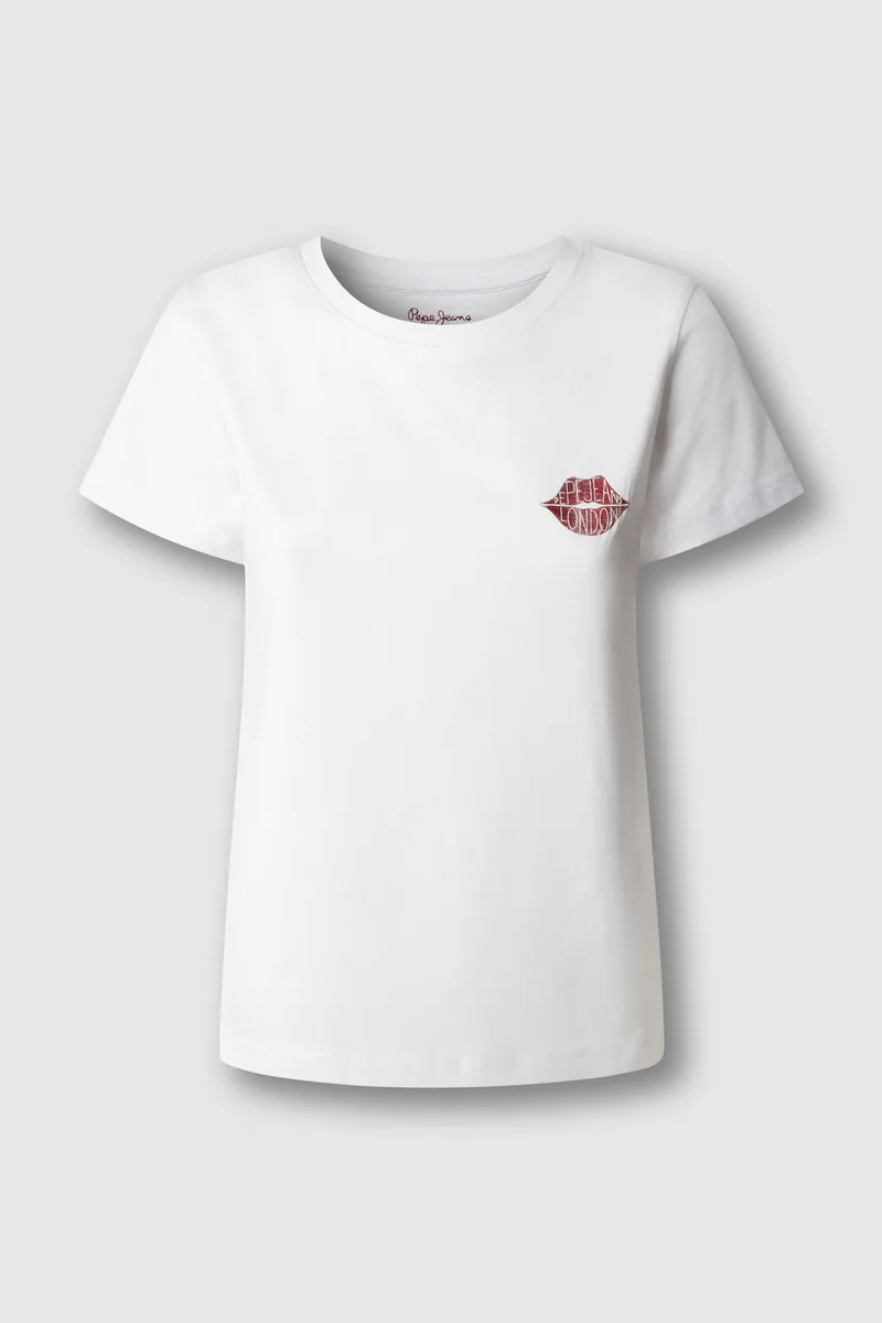 Pepe Jeans γυναικείο T-shirt με print "Brule" - PL5000082 Λευκό