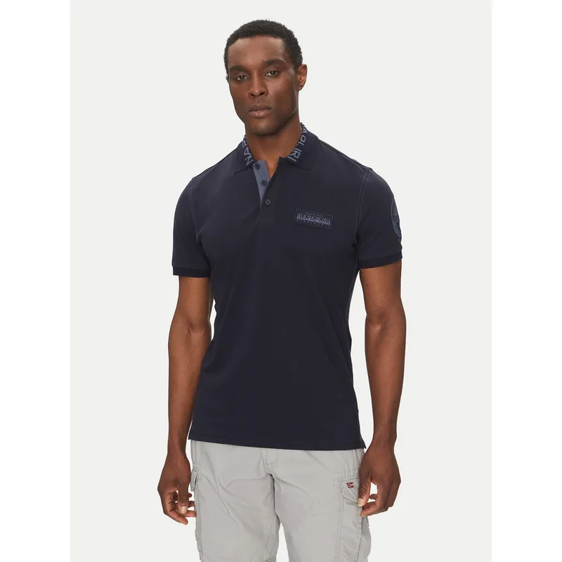 Napapijri Polo E-Amundsen NP0A4IN9 Σκούρο μπλε Regular Fit