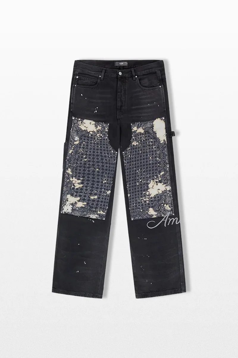 AMIRI Ανδρικό Μαύρο Bleach Bandana Carpenter Jean
