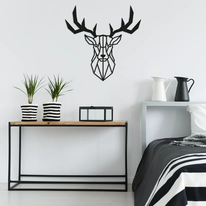 Μεταλλικό Διακοσμητικό Τοίχου Deer2 891Tnl1175 51x51 cm