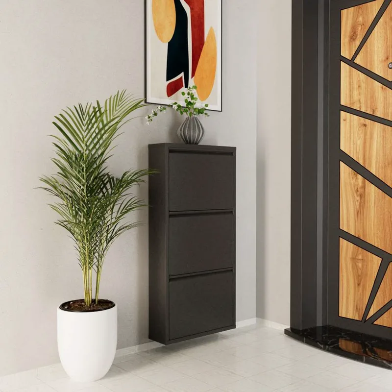 Παπουτσοθήκη 3 Piece Metal - Anthracite 159Orn1101 (50x103x15 cm)