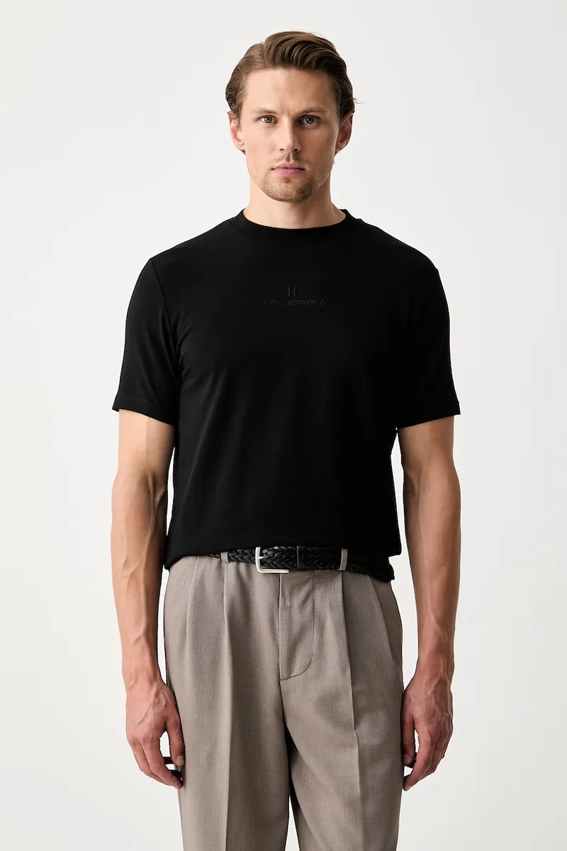 Karl Lagerfeld basic t-shirt ανδρικό βαμβακερό με ελαστάν