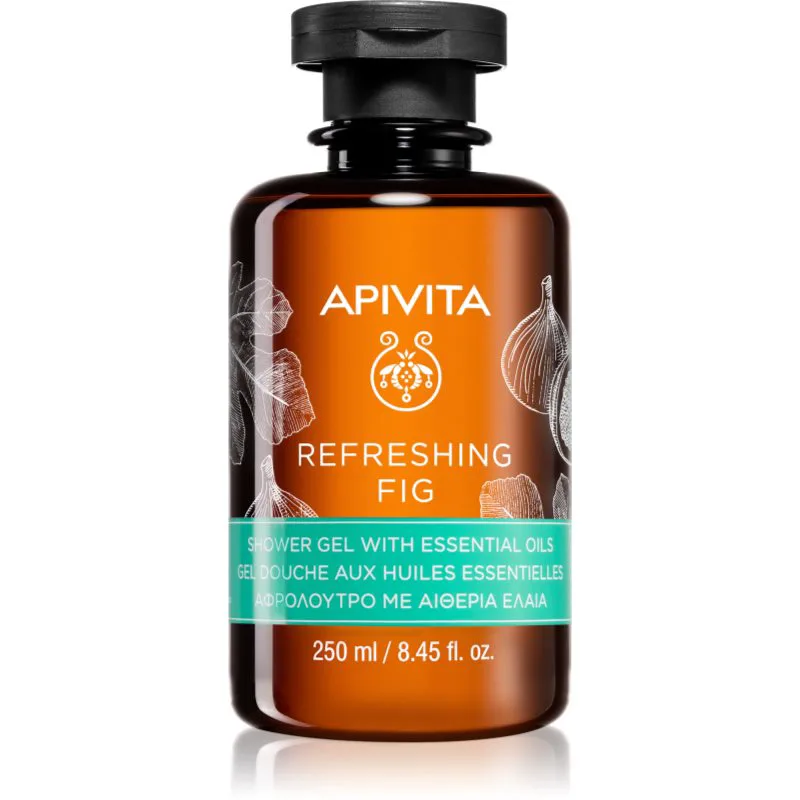 Apivita Refreshing Fig Shower Gel δροσιστικό τζελ ντους με αιθέρια έλαια 250 ml