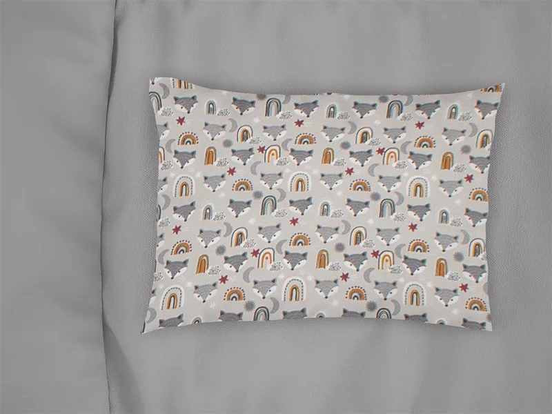Μαξιλαροθήκη Bebe Φάκελος Βαμβακερή 35x45εκ. Fox 527 Pale Cyan DimCol (Ύφασμα: Βαμβάκι 100%, Χρώμα: Γκρι) - DimCol - 31111646056