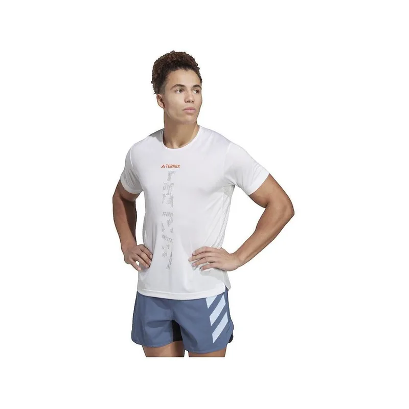 T-shirt με κοντά μανίκια adidas T-shirt de course Trail Running AEROREADY blanc