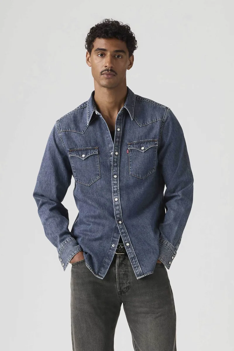Levi's® ανδρικό denim πουκάμισο Standard Fit "Barstow" - 857440117 Denim Blue