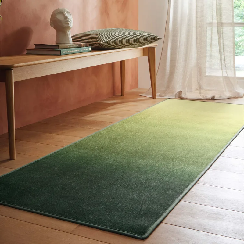 Horizon Ombre Celery Eco-Washable Runner