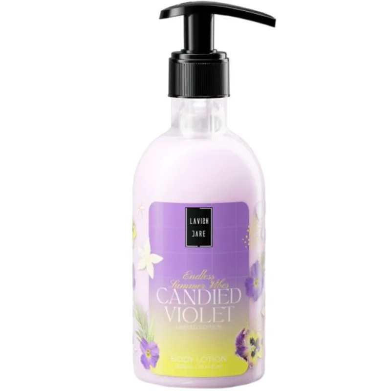 Lavish Care Candied Violet Body Lotion Ενυδατική Κρέμα Σώματος & Χεριών με Άρωμα Βιολέτα με Αντλία 300ml