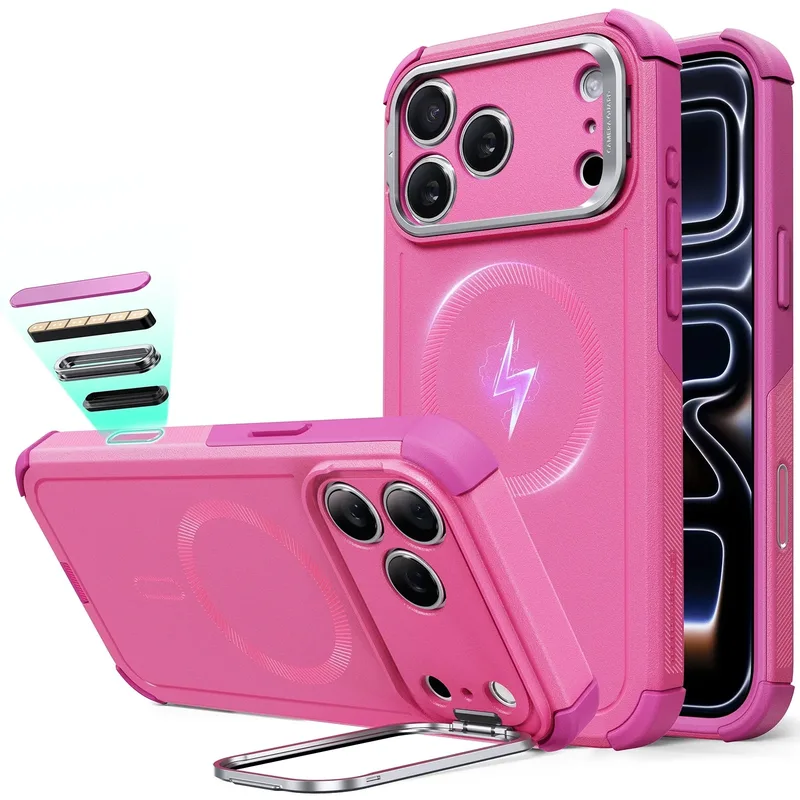 Θήκη ESR Cyber Tough (Stash Stand, Camera Control Button) Magsafe Rosy Ροζ iPhone 17 Pro Max