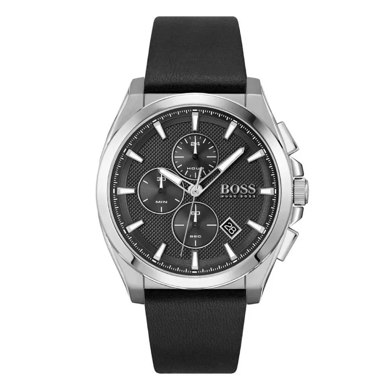 HUGO BOSS Grandmaster Black Leather Strap Chronograph 1513881