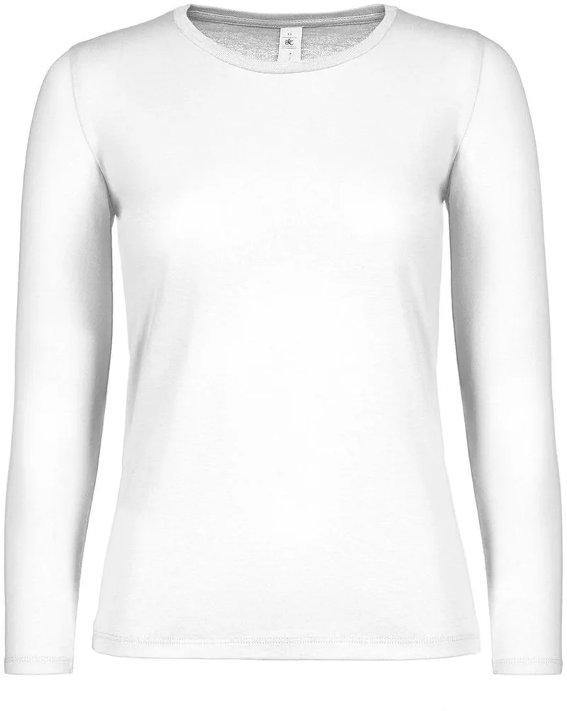 Γυναικείο μακρυμάνικο T- Shirt B & C TW06T White