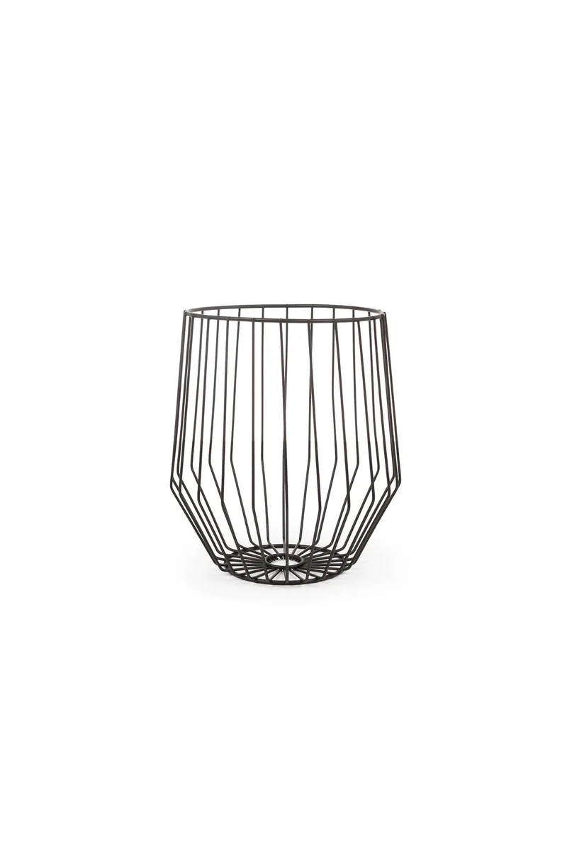 Coincasa καλάθι από σύρμα εμαγιέ 23 x 25 cm - 007376908 Μαύρο