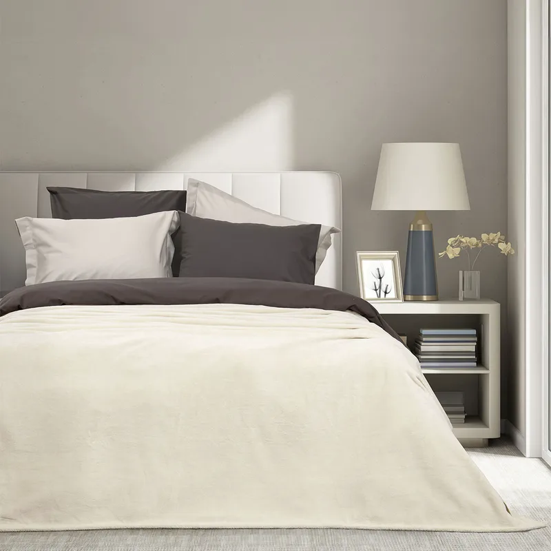 Κουβέρτα Fleece Μονή (160x220) Nima Alpa L.Beige
