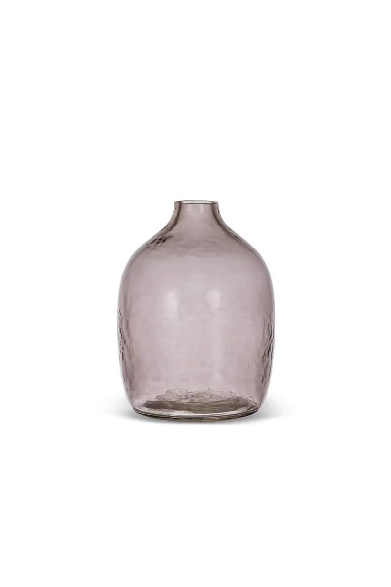 Coincasa διακοσμητικό γυάλινο βάζο μονόχρωμο 16 cm - 007255134 Γκρι