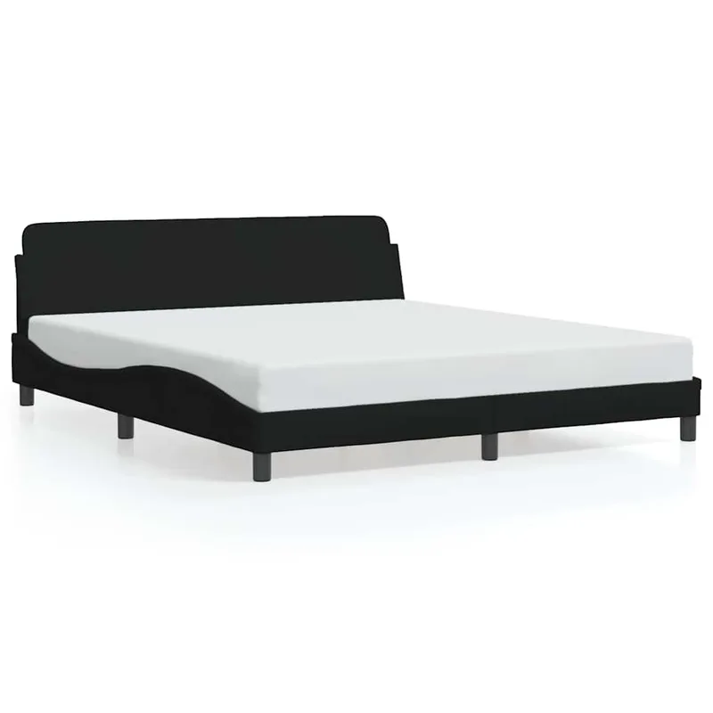 vidaXL Πλαίσιο Κρεβατιού Dover Μαύρο 180x200 εκ. Υφασμάτινο