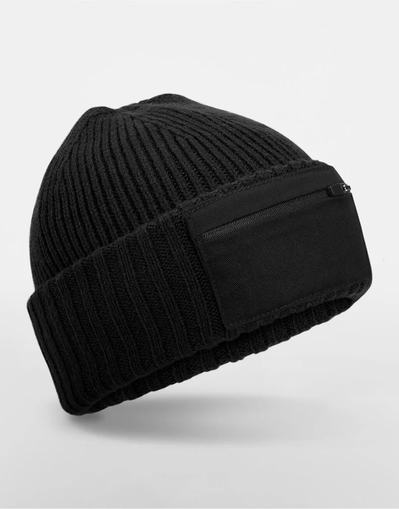 Σκούφος Zip Patch Beanie B334R Beechfield Black