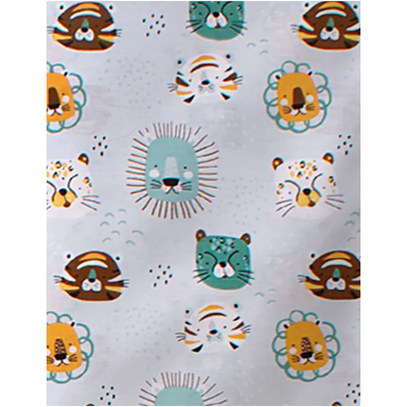 Σεντόνι Λίκνου 80x110 Dimcol Big Cats 28 Light Aqua