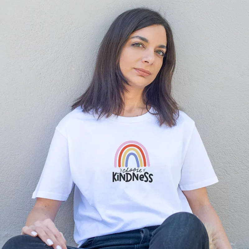 Kindness - Organic Vegan T-Shirt Unisex - Λευκό - XL