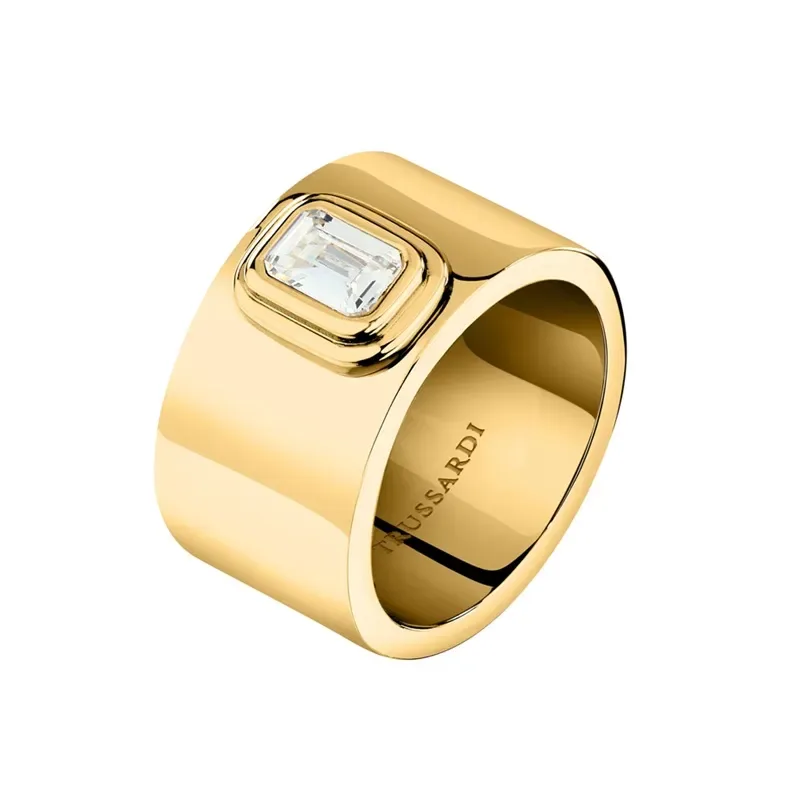 Δαχτυλίδι Trussardi T- Design Χρυσό Stainless Steel TJAYV020 TJAYV020 Ατσάλι