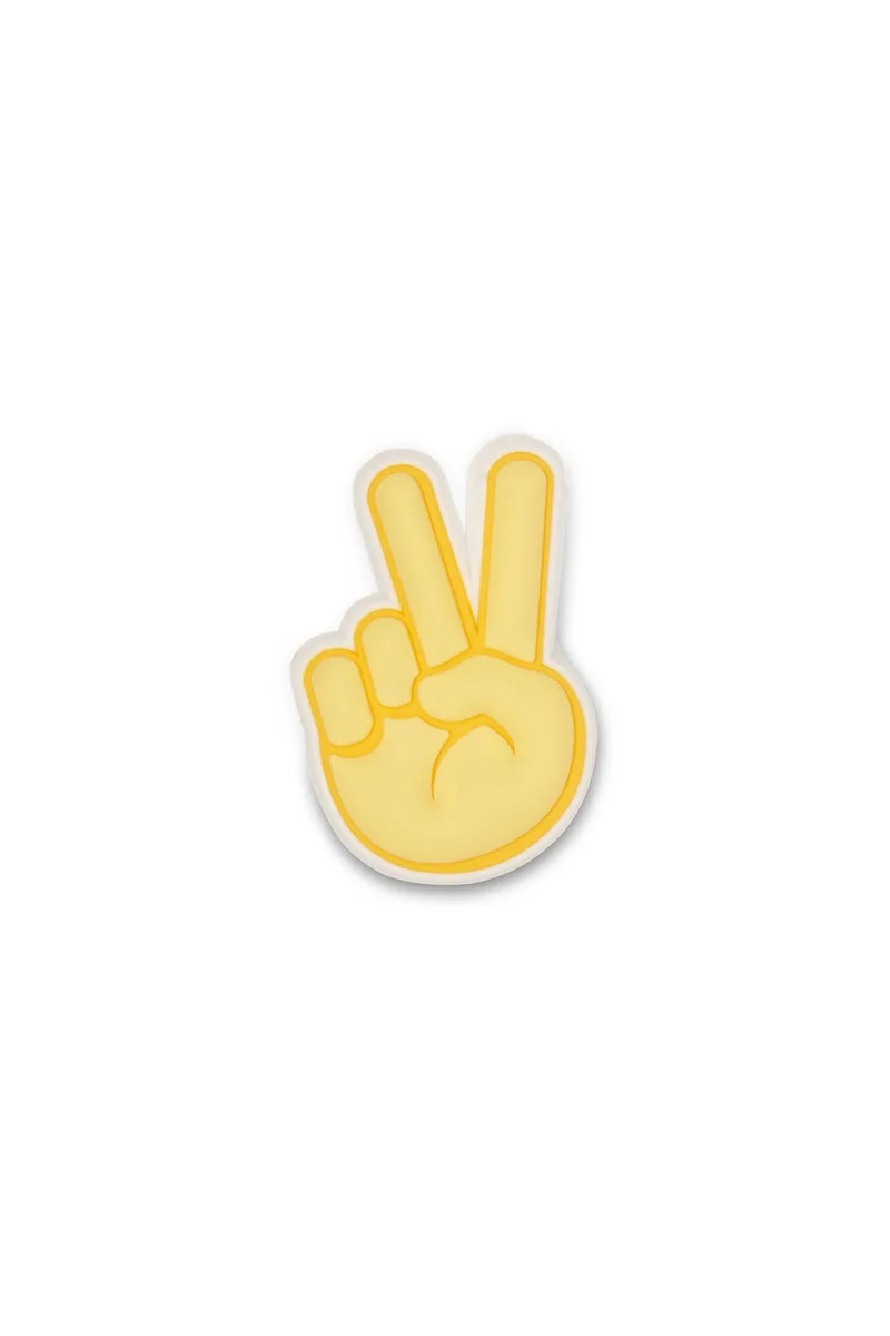 Crocs διακοσμητικά charms Jibbitz™ για clogs "Peace Hand Sign Jibbitz™" - E79045 Κίτρινο