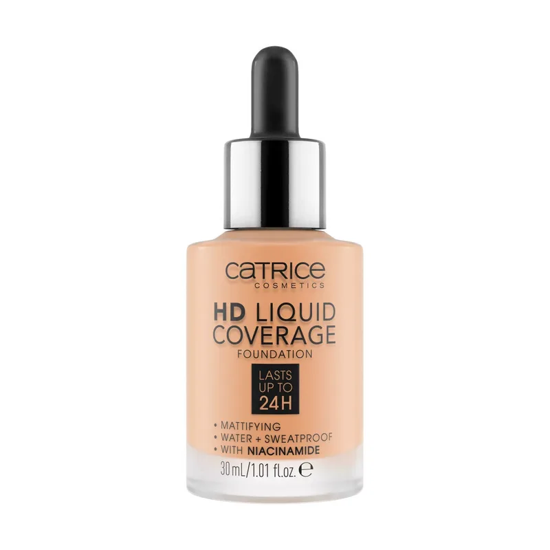 Πούδρες & Βάσεις Catrice HD Coverage Liquid Foundation - 38 Honey Μπεζ