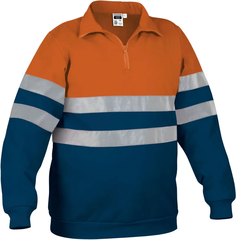 Φούτερ Hi-Vis ROAD Valento SUVAROANM Fluo Orange-Orion Navy Blue