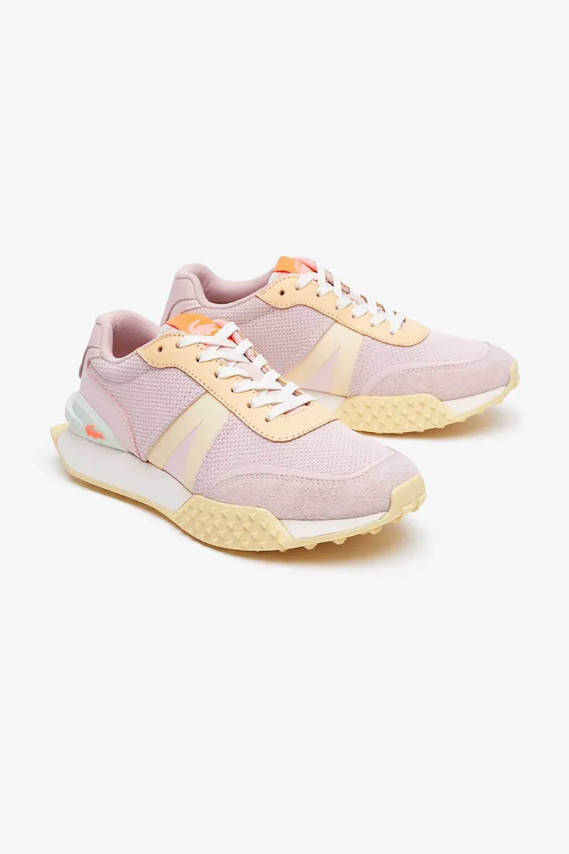 Lacoste γυναικεία trainers colorblocked με ανάγλυφο κροκοδειλάκι "L-Spin deluxe" - 45SFA0053AMY Ροζ