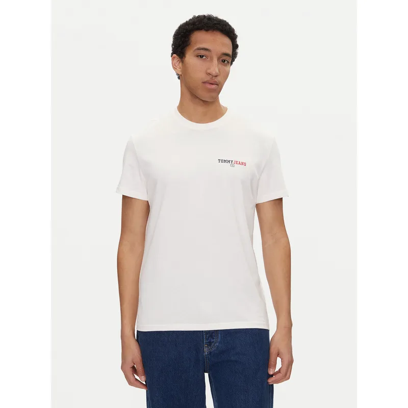 Tommy Jeans T-Shirt Dna Graphic DM0DM20815 Λευκό Regular Fit