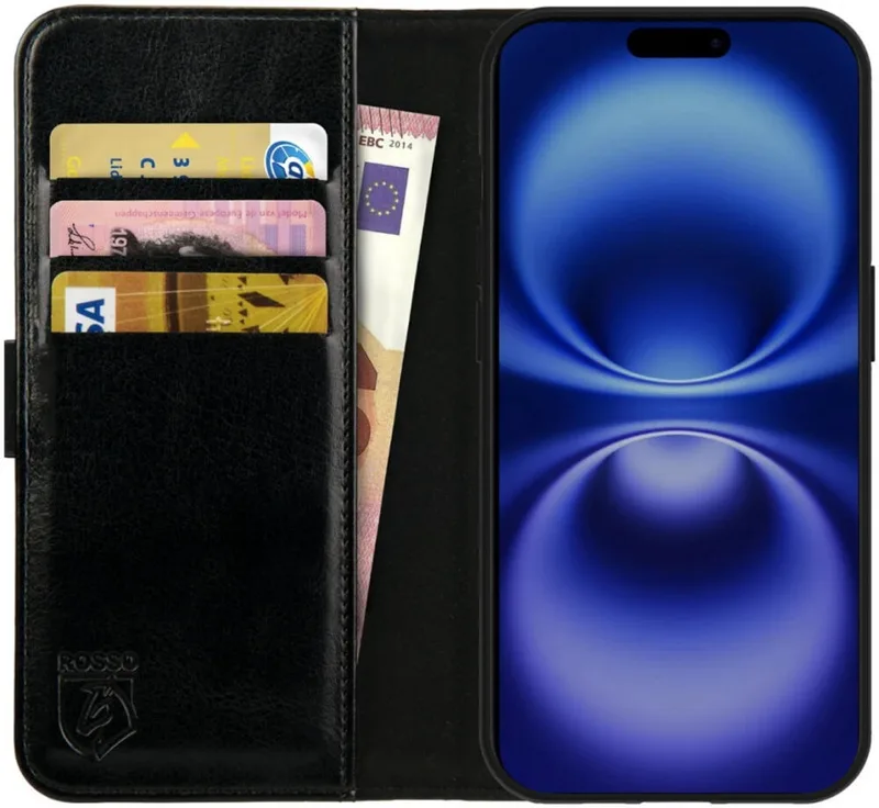 Θήκη Apple iPhone 16 - Κόκκινο Element PU Πορτοφόλι - Black (8719246453793)