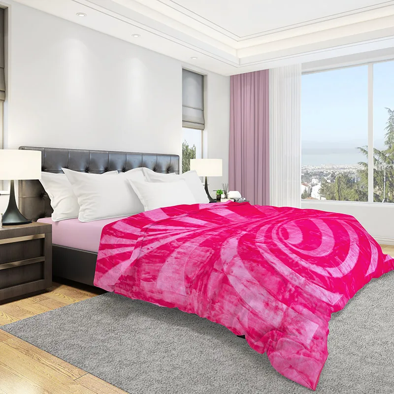 Κουβέρτα Βελουτέ Μονή 160X220 Dimcol Φουξια (160x220)