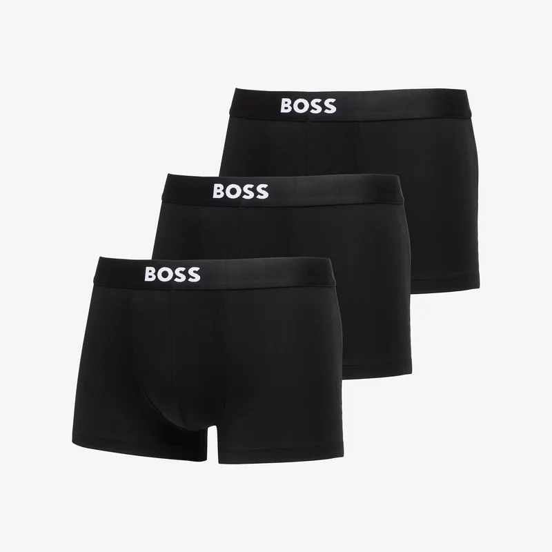 Μπόξερς Hugo Boss Trunk 3-Pack Micro One Black XXL