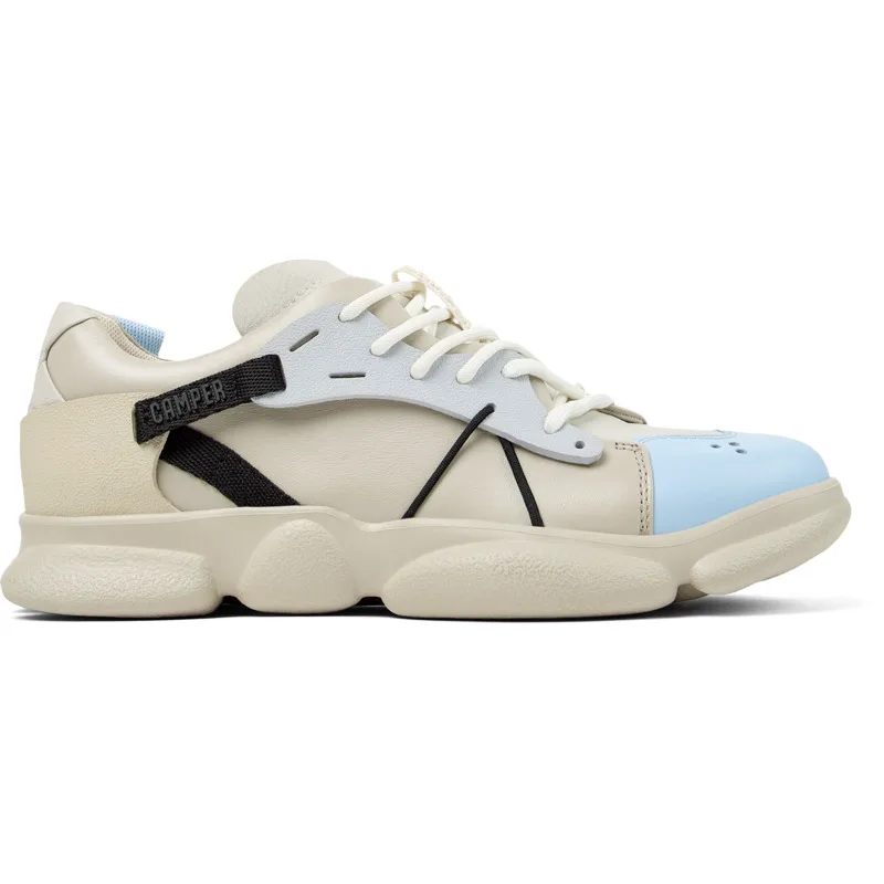 CAMPER Twins - Sneakers Για Γυναικεία - Γκρι,Λευκό,Μπλε, Μέγεθος 36, Smooth leather/Cotton fabric
