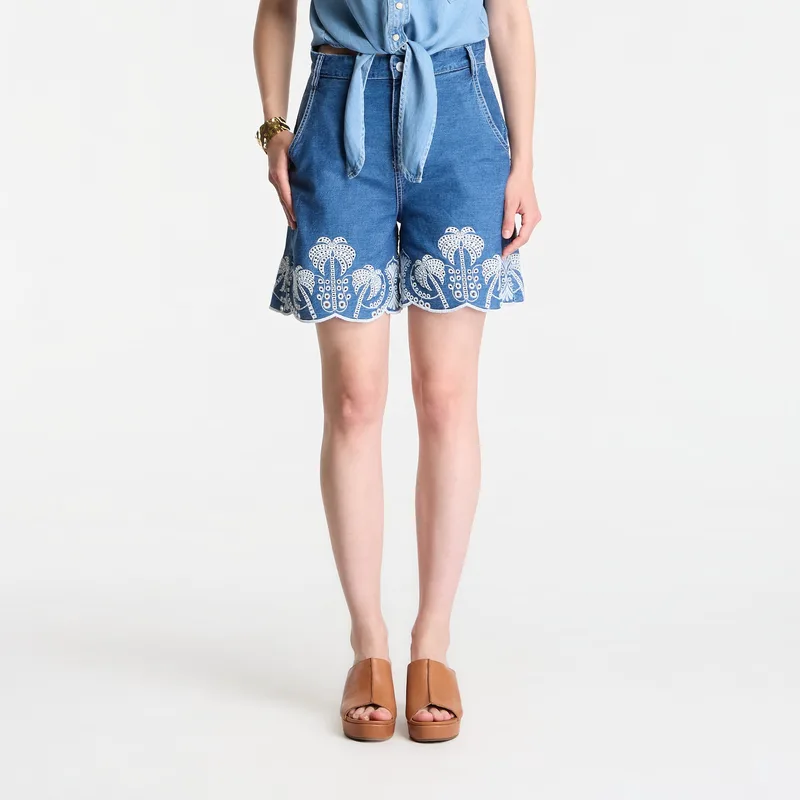 Σορτς GUESS Pilar Short Coco Palm W27