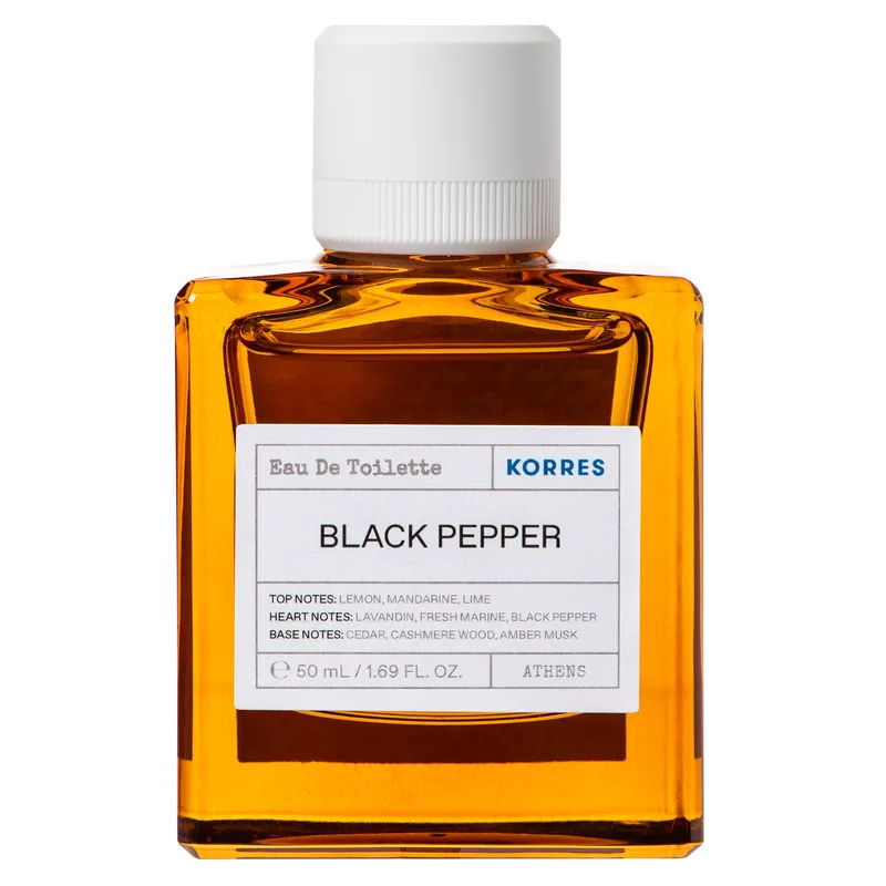 Korres Black Pepper Eau de Toilette Ανδρικό Άρωμα με Ζεστές, Πικάντικες & Ξυλώδεις Νότες 50ml